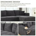 thumbnail image 6 of SEENYOO 108.7" Lounge Sofa, Gray Sofa Bed for Living Room, Modular L-Shape Cloud Couch with Memory Foam & Oversized Chaise, 3-Seat Sectional, 6 of 10