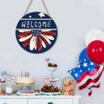 thumbnail image 2 of Qocolhg 4th of July Patriotic Welcome Sign 3D Wooden Hanging Sign Stars and Stripes Door Wall Decorations for Independence Day Memorial Day Wreaths Home Coffee Shop Bakery Farmhouse Window, 2 of 9