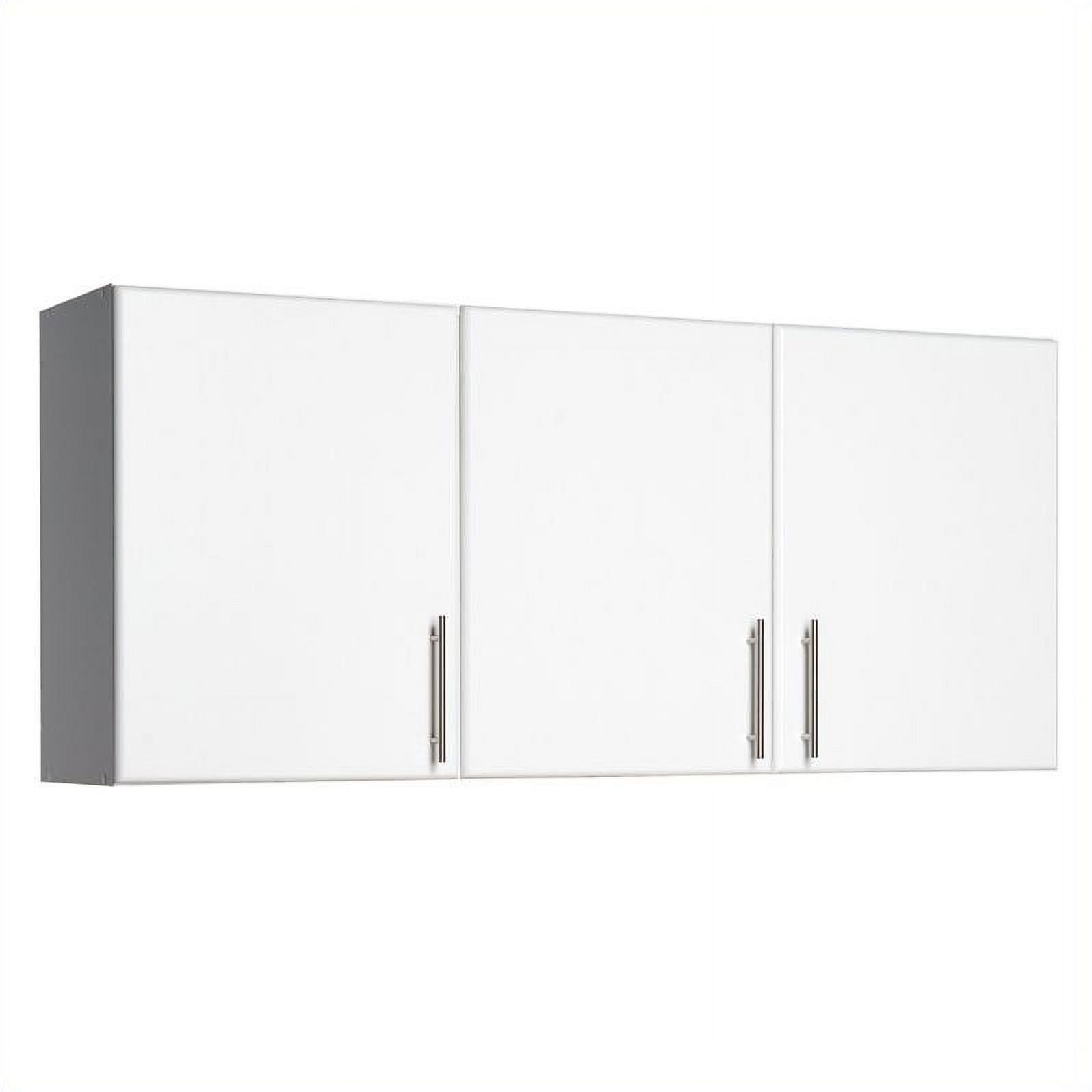 Kingfisher Lane 54" Modern Wood Wall Cabinet with 3 Doors in White