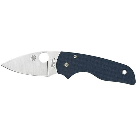 Spyderco Lil Native Pocket Knife 2.42" Drop Point CPM-SPY27 Satin Blade G-10 Handle Blue