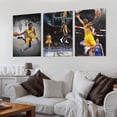 thumbnail image 3 of 3pcs Classic Slam Dunk Basketball Players Kobe Wall Art Poster Scroll Canvas Painting Picture Living Room Decor Home 08x12inch(20x30cm), 3 of 5
