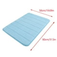 thumbnail image 2 of Sahpxhe Memory Foam Bath Mat, Non Slip Machine Washable Bathroom Rugs Coral Velvet Rugs, Plush, Highly Absorbent Water 19.6x31.5in Light blue, 2 of 4