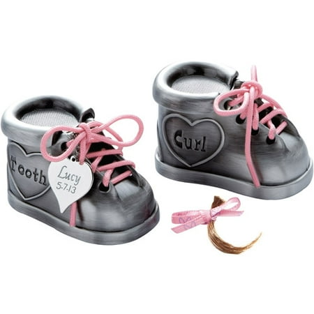 Personalized Pewter Baby Shoes Set