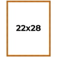thumbnail image 2 of 22x28 Honey Brown Real Wood Picture Frame Width 0.75 inches | Interior Frame Depth 0.5 inches |, 2 of 8