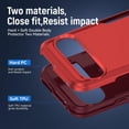 thumbnail image 3 of KOMI Red, 9Pro, Case for Google Pixel 9/ 9Pro/ 9ProXL, Heavy Duty Dual-Layer Protection, PC Shockproof Phone Case with Matte Design Anti -Fall, 3 of 5