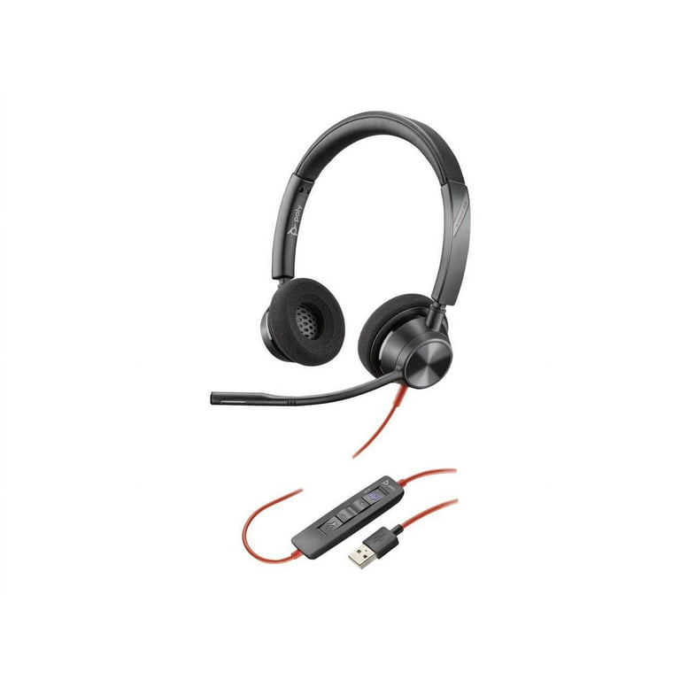 Poly Blackwire 3220 Stereo USB-A Headset - Stereo - USB Type A - Wired - 32 Ohm - 20 Hz - 20 kHz - Over-the-head - Binaural - Ear-cup - Noise Cancelling Microphone - Noise Canceling - Black - TAA Compliant Poly Blackwire 3220 Stereo USB-A Headset - Stereo - USB Type A - Wired - 32 Ohm - 20 Hz - 20 kHz - Over-the-head - Binaural - Ear-cup - Noise Cancelling Microphone - Noise Canceling - Black - TAA Compliant