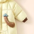 thumbnail image 6 of 6-12 Months Newborn Baby Winter Hooded Snowsuit Deer Ear Padded Romper Infant Zipper Warm Jumpsuit Outfit, 6 of 7