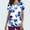 Scrubs-A4Dark Blue, variant on Gamivast Scrubs for Women Bold Floral Print V-Neck Short Sleeve Nursing Scrubs Pocket Moisture Wicking Quick-Dry Scrub Shirts Healthcare Workwear