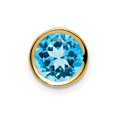 thumbnail image 6 of 14K Yellow Gold 7mm Blue Topaz Bezel Pendant, 6 of 7