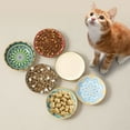 thumbnail image 4 of Ceramic Cat Bowls - Porcelain Cat Food Dish - Shallow Flat Cat Dish - Set of 6, 4 of 8