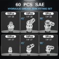 thumbnail image 2 of Kit de accesorios de engrase Akeoil, 60 unidades, BSP de 1/4 y 1/8 pulgadas con funda, 2 of 7