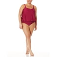 thumbnail image 5 of Terra and Sky Women's Plus Solid Tankini, 5 of 6