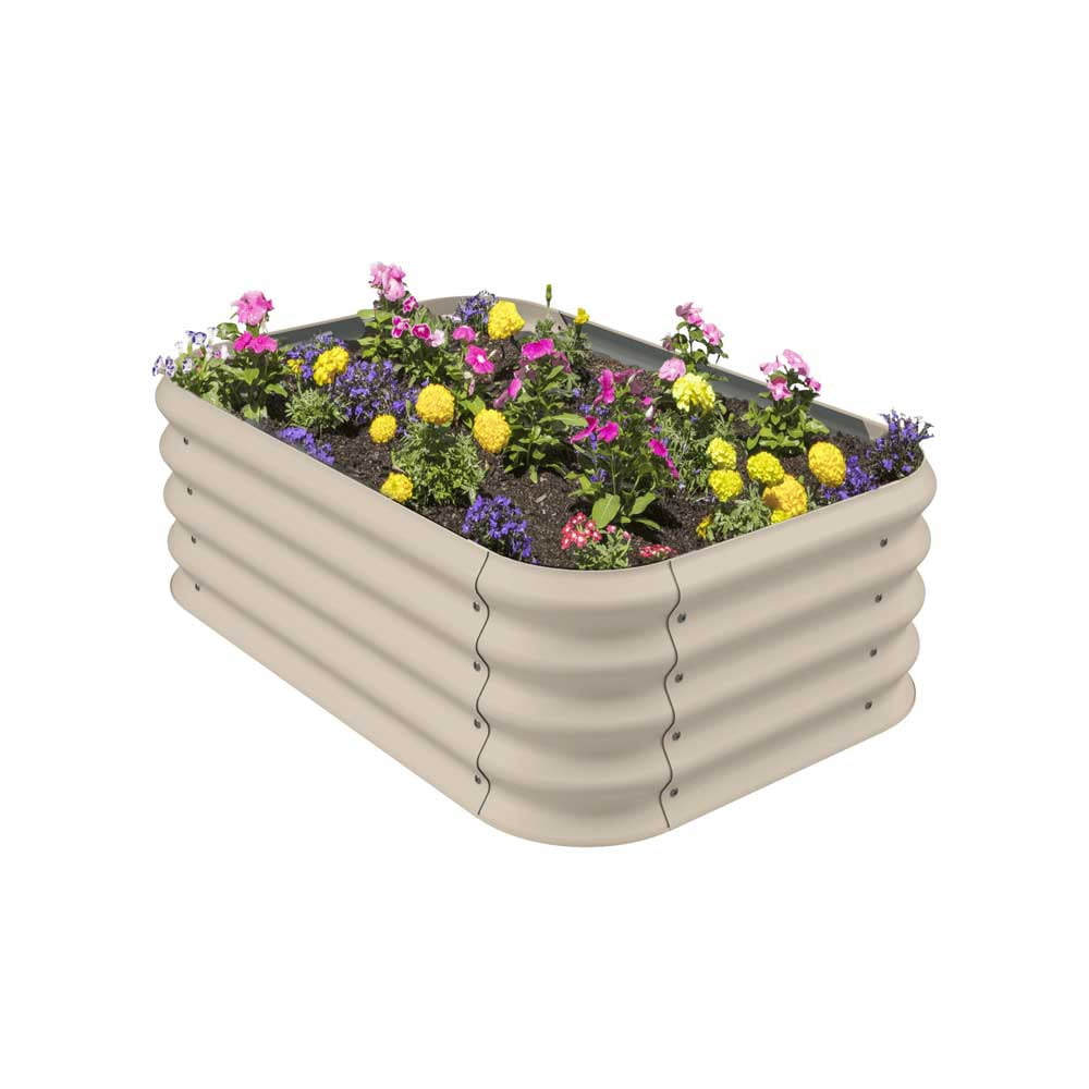 Stratco Raised Corrugated Steel Outdoor Decor Modular Plant Garden Bed