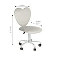 thumbnail image 3 of Impressions Vanity Heart 360 Degree Swivel Vanity Chair with Adjustable Seat Height (Cool Gray), 3 of 8