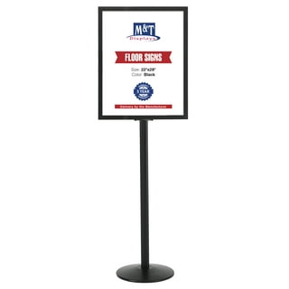 Bentism Poster Stand Floor Standing Sign Holder 75 inch Adjustable Height Double-Sided, Size: 81.0 x 11.8 x 9.4, Black