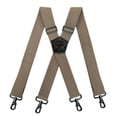 thumbnail image 3 of SGFCWSX Men's X-Back Suspenders, Adjustable 4-Clip Elastic Formal Casual Beige, 3 of 3