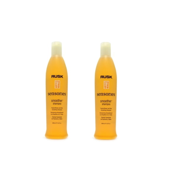 RUSK Smoother Anti-Frizz Passionflower & Aloe Shampoo 13.5oz (Pack of 2)
