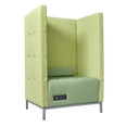 thumbnail image 3 of NBF Lounge Chair Privacy Seating with High Back Panels & Power Outlet for Office Workspace, Gray, Black, 3 of 7