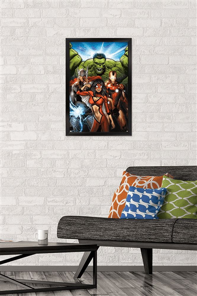 Marvel Comics - Spider Woman - Avengers Assemble #10 Wall Poster, 14.725" x 22.375", Framed