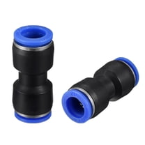 Uxcell 5Pcs Push to Connect Fittings Tube Connect 12mm Straight OD Push Fit Fitting Tube Fittings Push Lock Blue