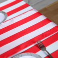 thumbnail image 6 of Efavormart 12" x 108" Satin Stripes Premium Table Runner For Wedding Decor Fit Rectangle and Round Table - Red / White, 6 of 11