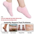 thumbnail image 3 of Touch Screen Spa Gloves & Socks, Moisturizing Gel Socks and Gloves Set, Heal Eczema Cracked Dry Skin Cracked Heels, Cuticles for for Repair Treatment Pink, 3 of 8