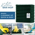 thumbnail image 4 of Dan River Bar Mop Cotton Kitchen Towel pack of 12 Super Absorbent And Reusable Cleaning Cloth - Hunter Green, 16x19in, 4 of 8