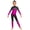 Hot Pink, variant on Girls Shiny Diamond Gymnastics Dance Unitards Long Sleeve Mock Neck Gradient Figure Skating Jumpsuit For Ice Show Blue 14