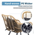 thumbnail image 7 of JOIVI All-Weather Outdoor Wicker Dining Chairs Set of 2, Patio Rattan Chairs with Cushions & Armrests, Outdoor Wicker Porch Chairs for Lawn, Balcony, Garden, Black, 7 of 7