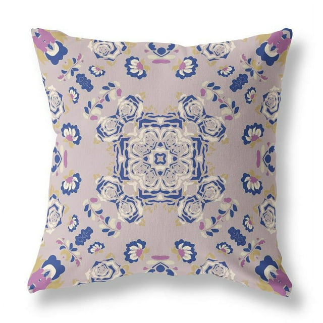 Oreiller en Tissu Intérieur/extérieur avec Zip en Bleu Pourpre 20x20