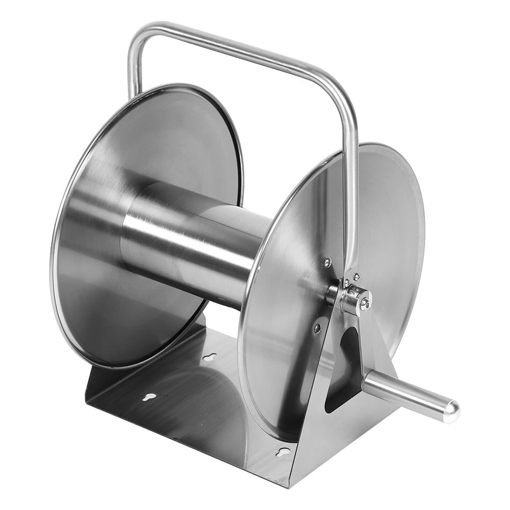 OTVIAP Stainless Steel High Pressure Washer Metal Roll Hose Reel With 3