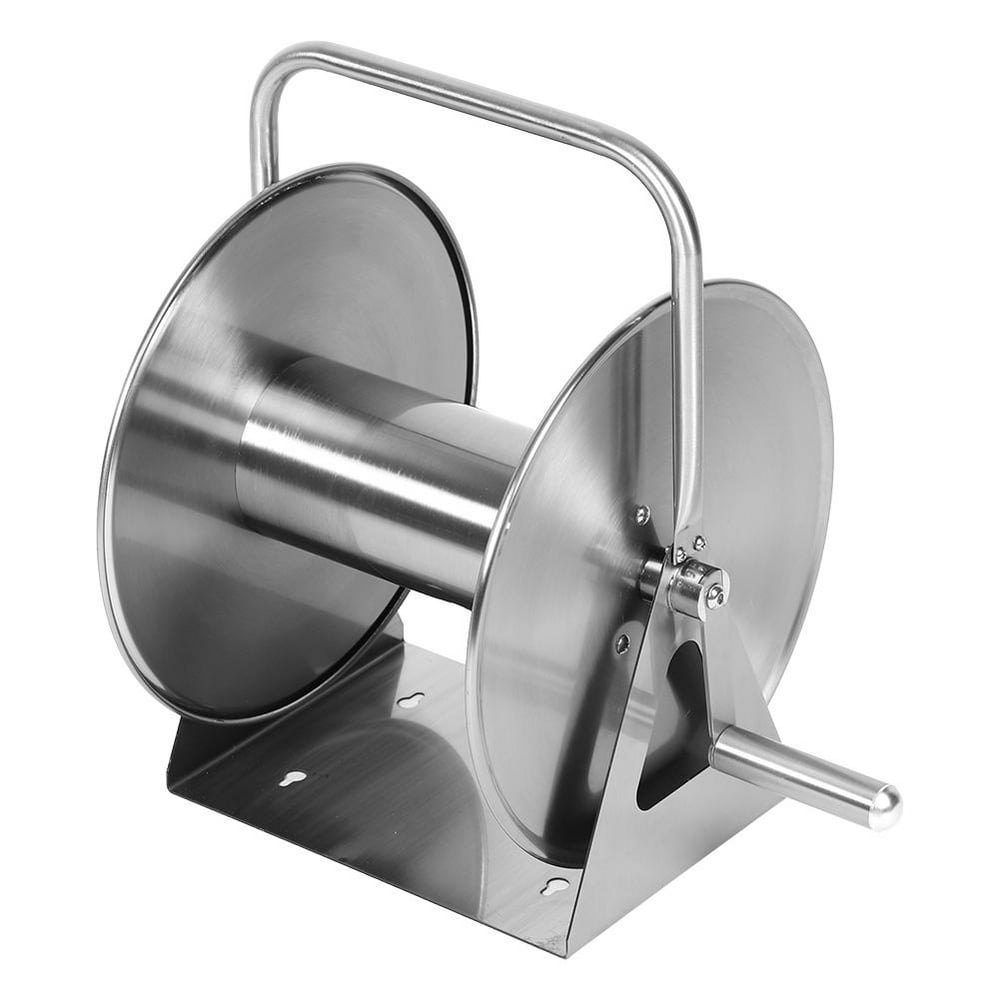 OTVIAP Stainless Steel High Pressure Washer Metal Roll Hose Reel With 3