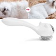 thumbnail image 3 of ZOUSSIQI Portable Pet Hair Comb Steel Pin Grooming Deshedding Tool for Dogs Cats (Silver) CW2519#1407, 3 of 11