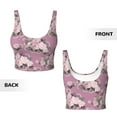 thumbnail image 6 of Uemuo Rose Flowers Pattern Women's Sports Bra - High Impact Support, Breathable, and Comfortable Athletic Bra for Running, Yoga, and Workouts, 6 of 9