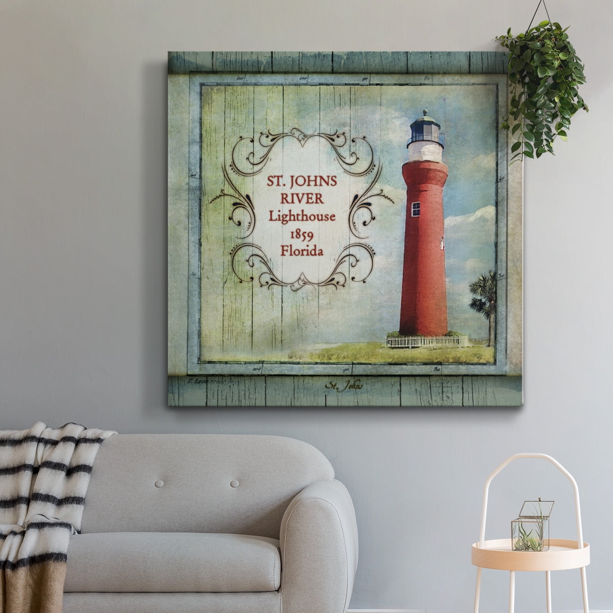 Wexford Home Florida Lighthouse XI-Premium Gallery Wrapped Canvas, 24" x 24" - Ready to Hang