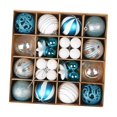 thumbnail image 4 of 36 bolas navideñas decorativas para colgar, removibles y fáciles de hacer. Azul blanco, 4 of 9