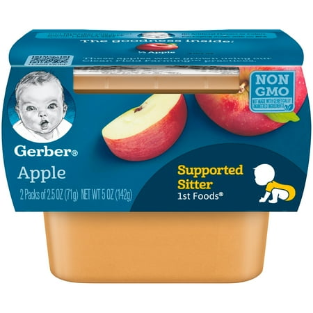 UPC 015000071318 product image for Gerber 1st Foods Apples Baby Food, 2.5 oz. Tubs, 2 Count | upcitemdb.com