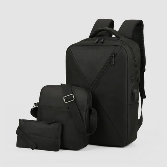 EGNMCR Ensemble de Trois Sacs à Dos, Sac à Dos Étudiant Grande Capacité avec USB, Convient à l'École et aux Voyages en Plein Air, Sac pour Ordinateur pour Hommes et Femmes avec Sac à Dos Grande Capacité Sac à Dos