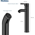 thumbnail image 5 of Llaves para Lavabo Baño Bluelander con Carrete de Cerámica, Negro, 5 of 5