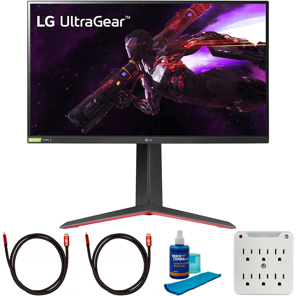 LG 27GP850-B 27 inch Ultragear QHD 2560 x 1440 Nano IPS Gaming Monitor + AMD FreeSync Bundle with 2x 6FT Universal 4K HDMI 2.0 Cable, Universal Cleaner and 6-Outlet Surge Adapter - Walmart.com