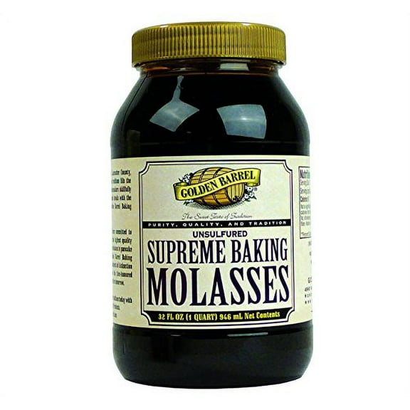 Golden Barrel Unsulfured Supreme Baking Molasses, 32 Oz. Bottle
