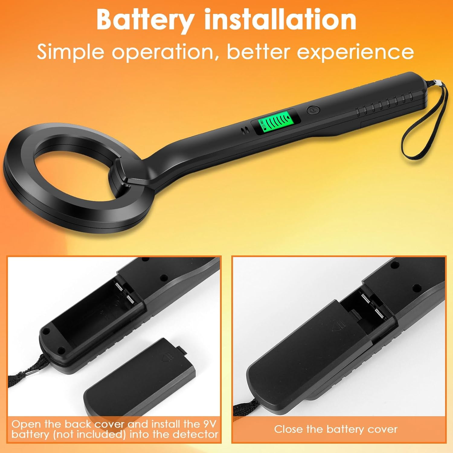 SLGHLSAHG Handheld Highly Sensitive Metal Detectors, Metal Detector Pinpointer with Audible and Vibration Alerts, 360°Search IP54 Waterproof Metal Treasure Finder for Adults & Kids A79318