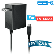 fit Nintendo Switch Charger with 5 FT cable Same as original 5V 1.5A 15V 2.6A Fit TV Mode and Dock Station