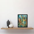 thumbnail image 2 of Aquatic Castle Landscape Folk Art Watercolour Painting Artwork Framed Wall Art Print A4, 2 of 4