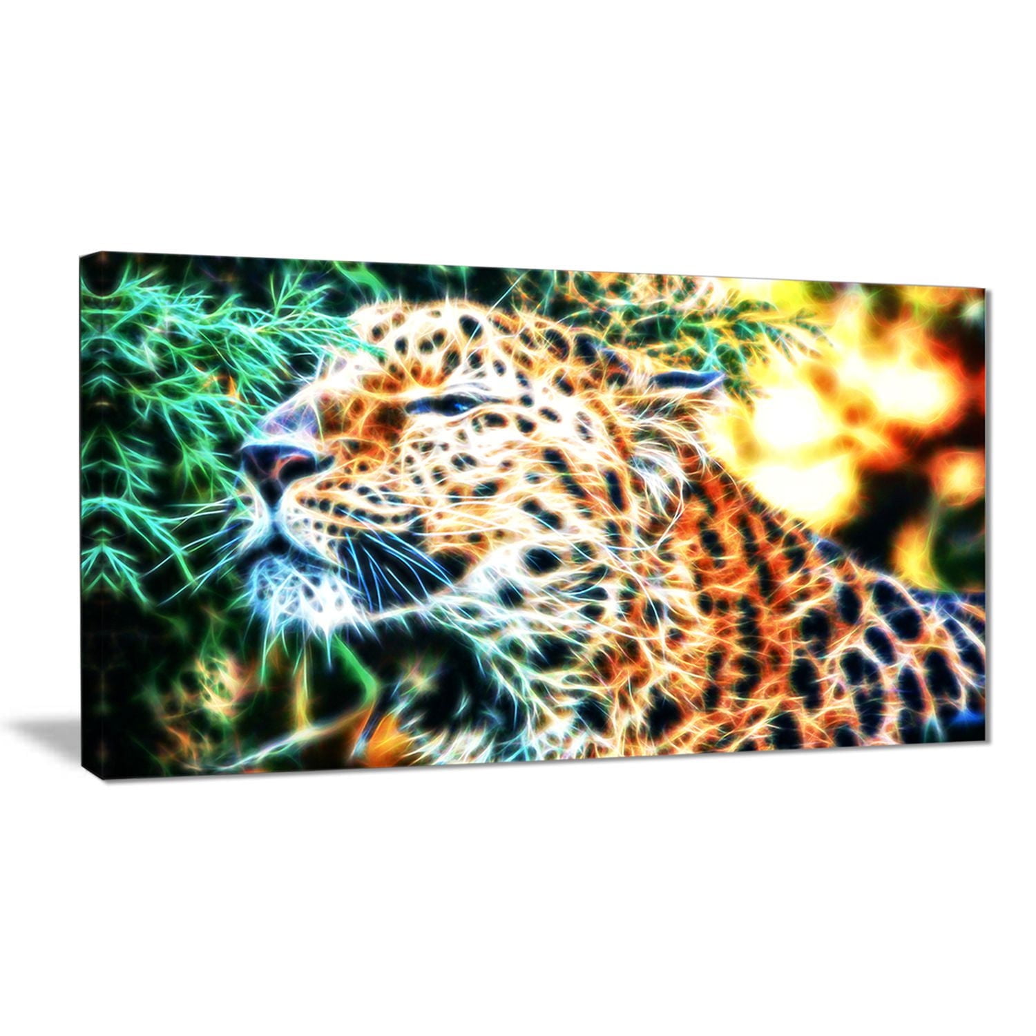 Design Art Beautiful Cheetah Animal Single Panel Canvas Wall Art