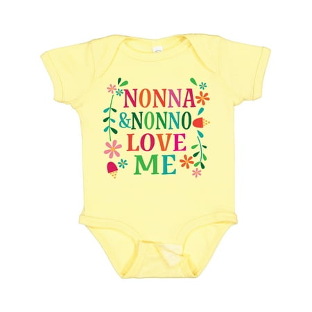 

Inktastic Nonna and Nonno Love Me Gift Baby Girl Bodysuit