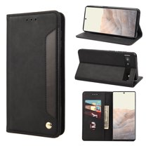 Feishell for Google Pixel 6A 6.1 inch Wallet Case,Shockproof Ultra Thin Premium PU Leather Magnetic Closure Card Slots Cash Pocket TPU Bumper Shock Absorbing Flip Kickstand Phone Cover,Black