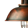 thumbnail image 6 of Rust Color Industrial Iron Pendant Light - Round 12.99*13.78in Ceiling Light for Home & Bar Decor (Not Included Light Source ), 6 of 12