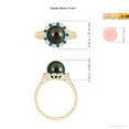 thumbnail image 5 of ANGARA Tahitian Cultured Pearl and Blue Diamond Ring in 14K Yellow Gold for Women | June Birthstone, Birthday, Anniversary, Jewelry Gift for Women | Pearl Ring, 5 of 9