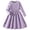 Purple, variant on JUMEYU Little Girls Ribbed Knit Dress Round Neck Long Sleeve Waist Casual Solid Color Dresses 3T 4T (Beige,3-4 Years)